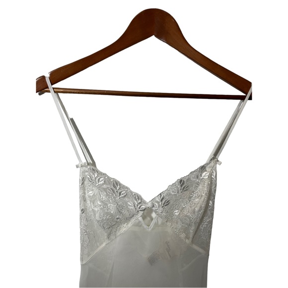 INTIMO AMORE WHITE LACE SHEER CHEMISE LINGERIE TOP SIZE LARGE - Picture 2 of 13